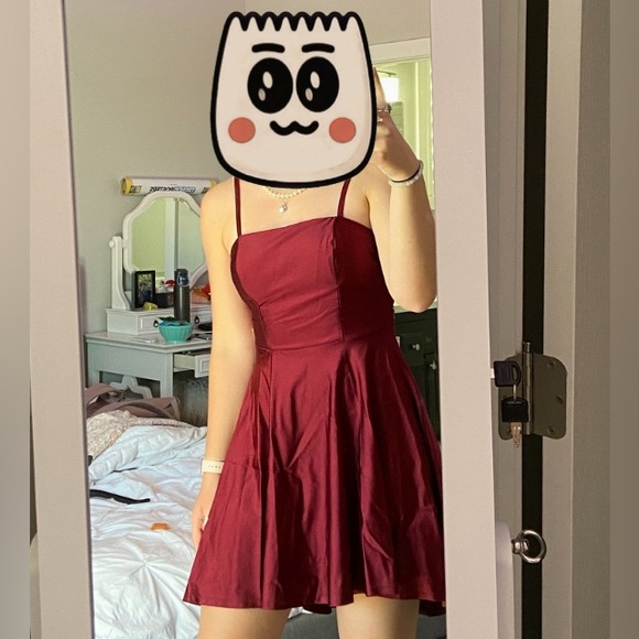 darling red satin hoco gown dress - Picture 1 of 3